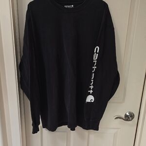 Carhartt loose fit long-sleeved shirt. Black, XL.